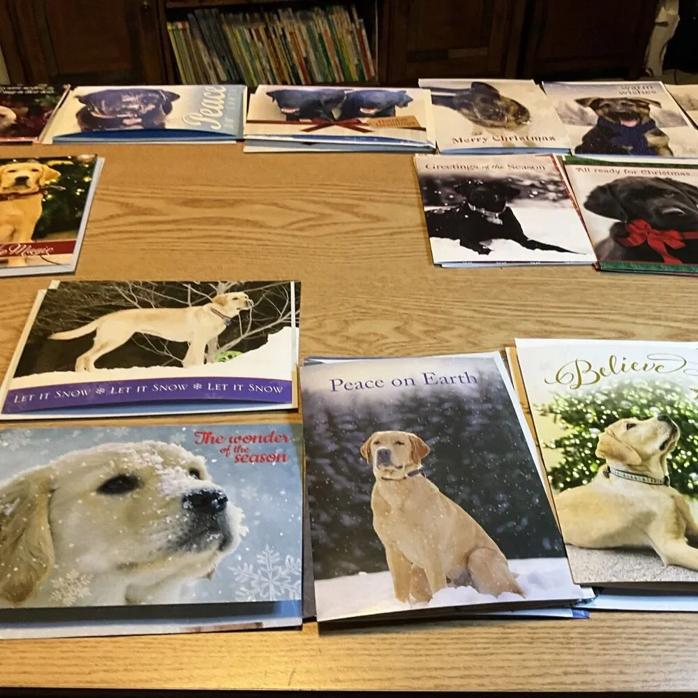 Mixed Brands NEW  Un-Used Christmas Cards DOGS With Envelopes! Lot Of 43 Vintage